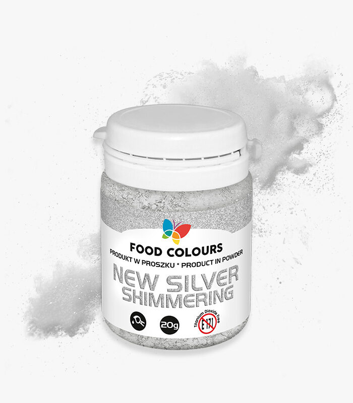 Jaunā sudraba krāsviela pulverī dekorēšanai ar otu 20g